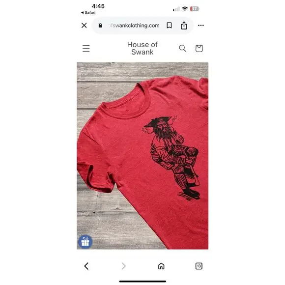 Blackbeard Hockey T-Shirt. House Of Swank. Size XL - Picture 7 of 10